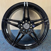 17" Velsen Wheel 567-M 🌟 17X7.5 +35 5X108 + 5X114.3 🌟 C.B-73.1 Gloss Black Rim